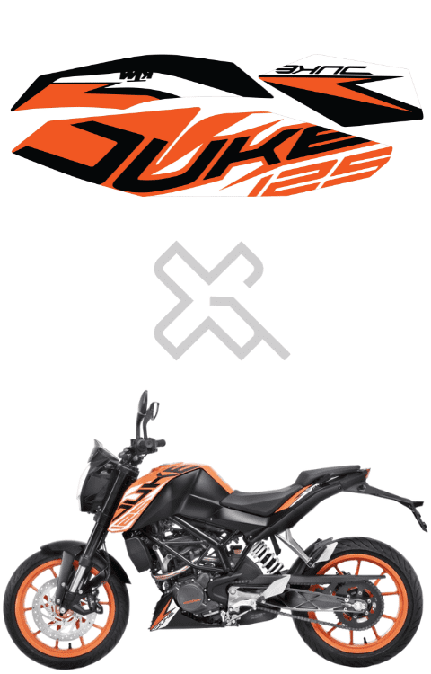 Duke 125 Sticker | Duke 125 Graphics
